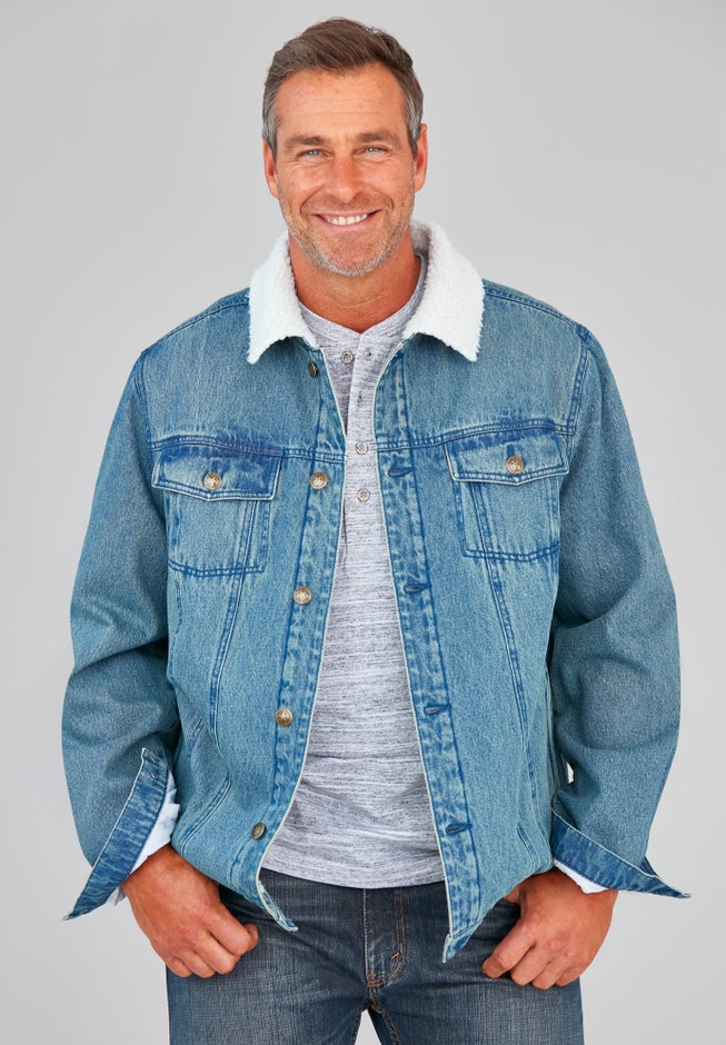 Sherpa-lined Trucker Jacket image number 1