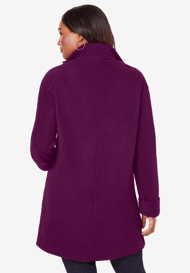 Plus Size Fleece Driving Coat image number 2