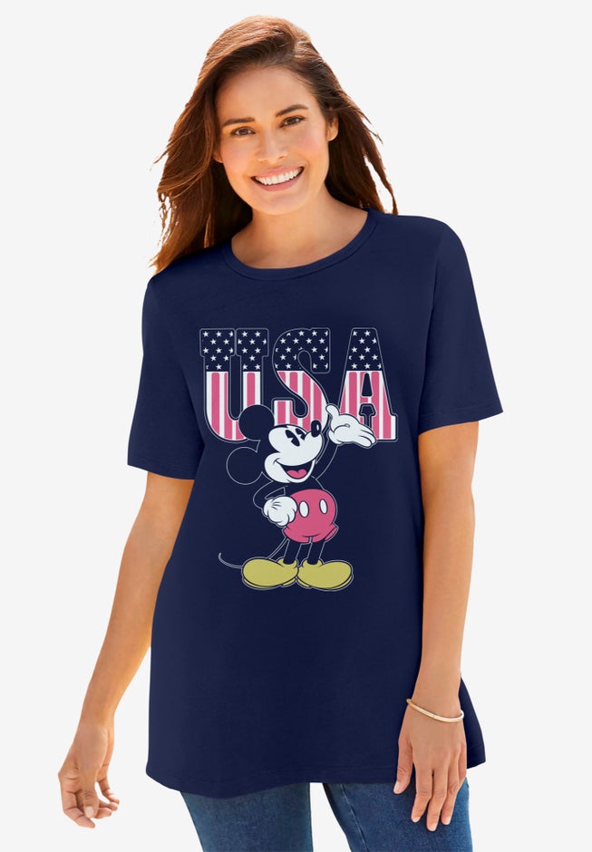 Navy USA Mickey Crewneck Tee image number 0