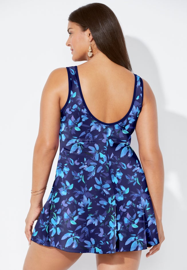 Tummy Control Princess Seam Swimdress image number 4