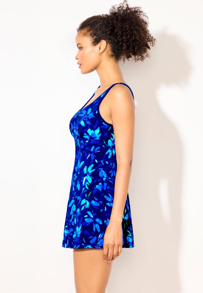 Tummy Control Princess Seam Swimdress image number 2