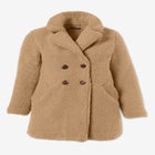 Plus Size Double Breasted Teddy Coat image number null