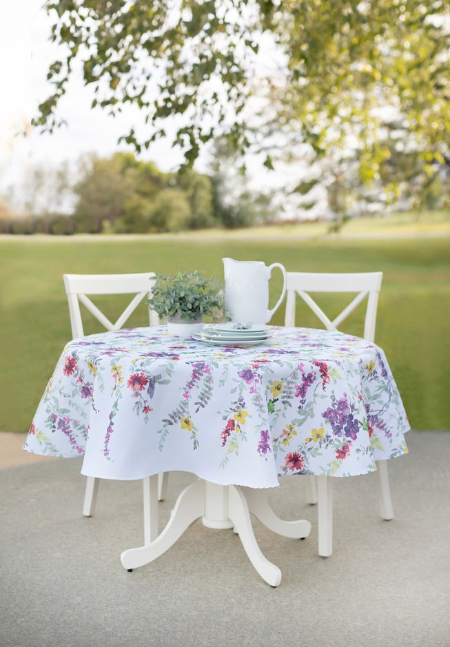 70" Round Floral Cascade Table Linen image number 0