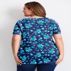 Triple Keyhole Short Sleeve Tee image number 1