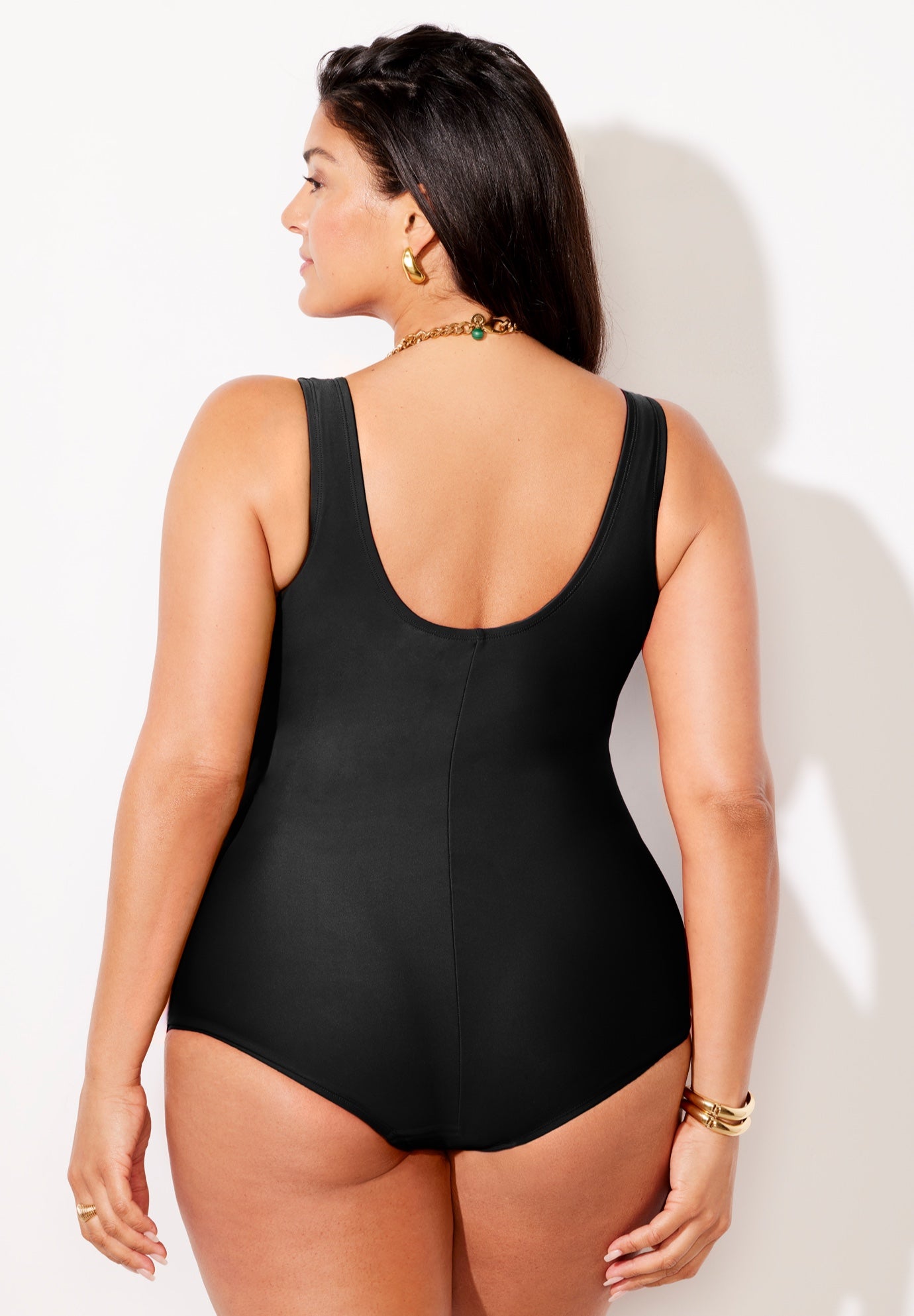 Sarong Front One Piece Swimsuit image number 1