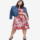 Sleeveless Knit Fit and Flare Knit Dress image number null