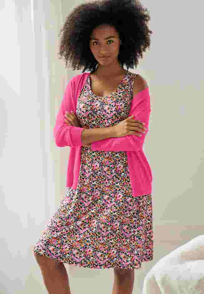 Sleeveless Knit Fit and Flare Knit Dress image number 0