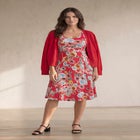 Lightweight Fine Knit Relaxed V-Neck Boxy Cardigan image number 3