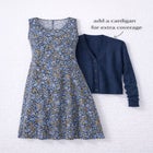 Stretch Knit Scoop Neck Sleeveless Fit And Flare Dress image number null