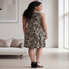 Stretch Jersey Knit Sleeveless Scoop Neck Fit and Flare Dress image number 1