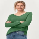 Lightweight V-Neck A-Line Sweater Tunic image number 0