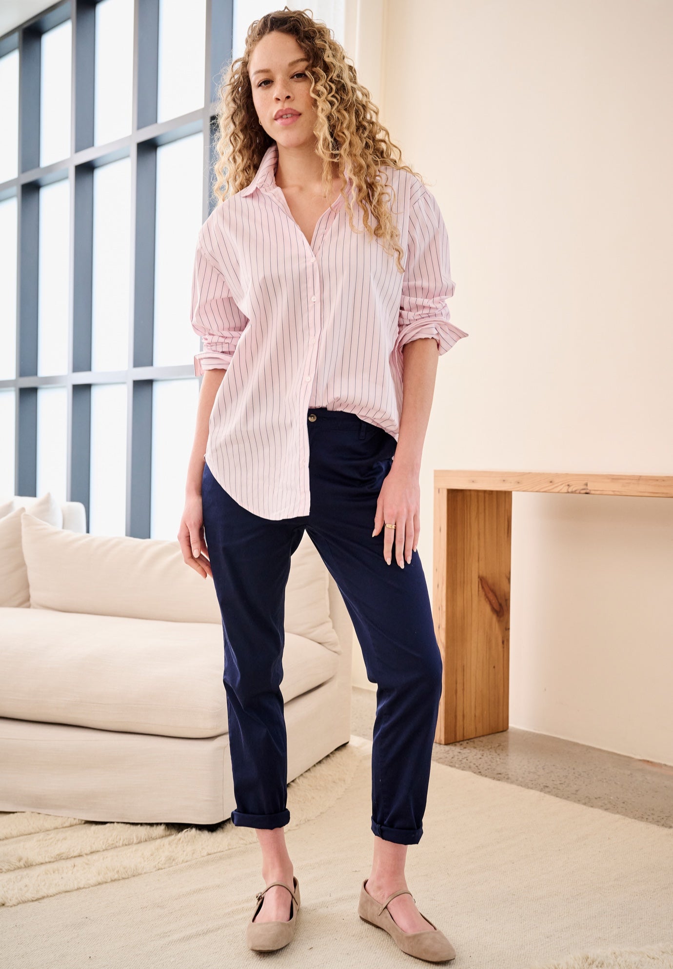 Stretch Chino Mid-rise Modern Slim Straight Pants image number 0