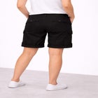 Stretch Mid-rise Cargo Convertible Bermumda Shorts image number null