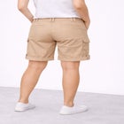 Stretch Mid-rise Cargo Convertible Bermumda Shorts image number null