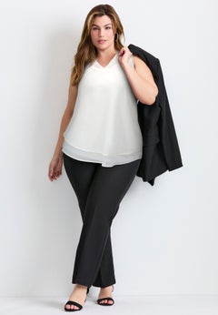 Sleeveless Double Layer Swing Tank
