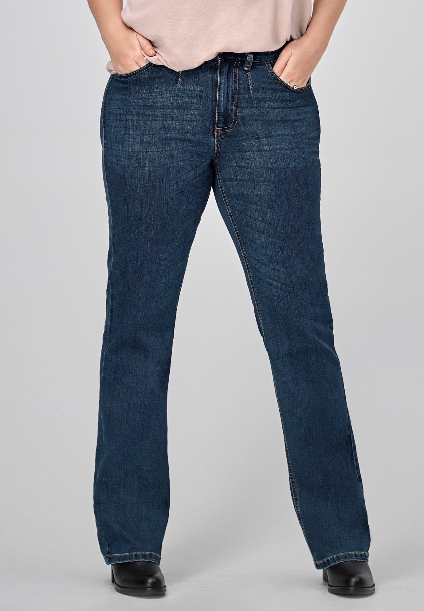 Mid-Rise Bootcut Stretch Jeans image number 0