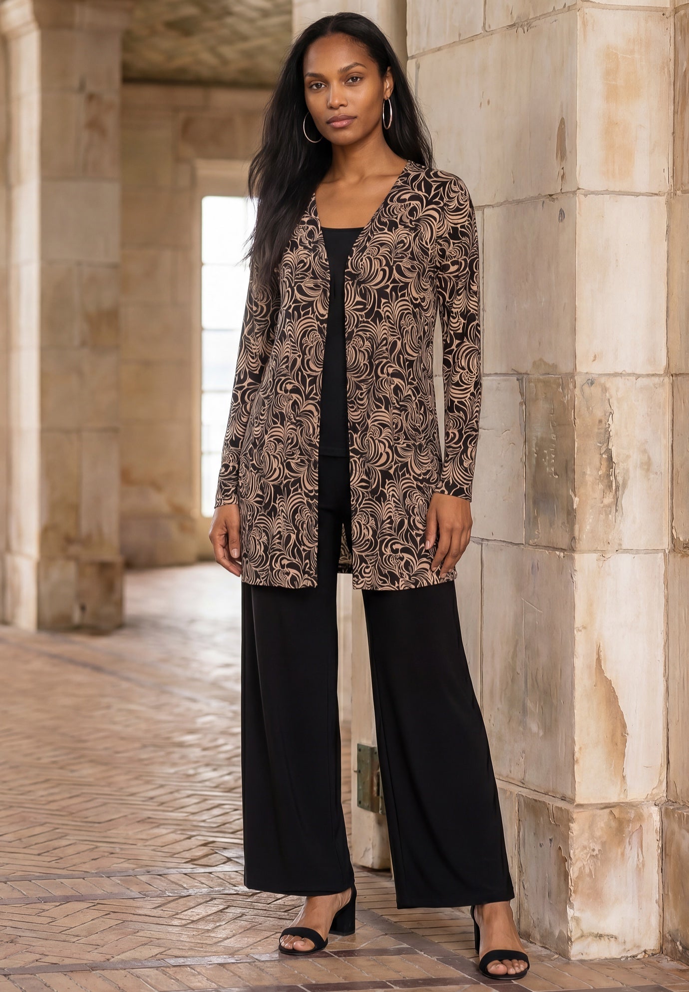 Everyday Stretch Knit Open Front Cardigan image number 0