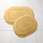 Oval Ruffle Bath Rug image number null