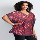 Crochet Trim Poncho Top image number 2