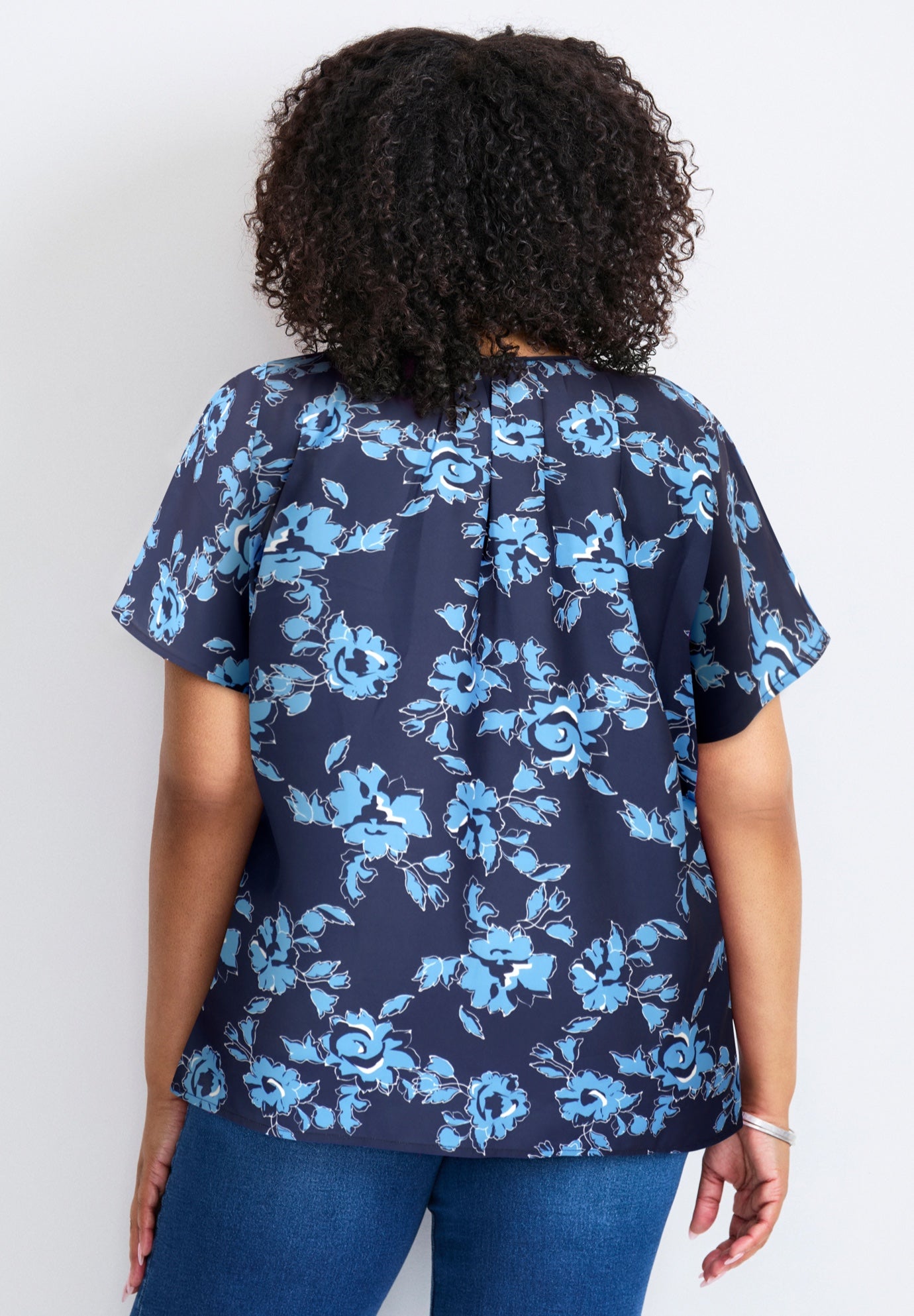 Keyhole Dolman Sleeve Blouse image number 1