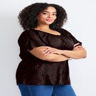 Keyhole Dolman Sleeve Blouse image number 2