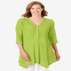 Handkerchief Hem Henley Tunic image number null