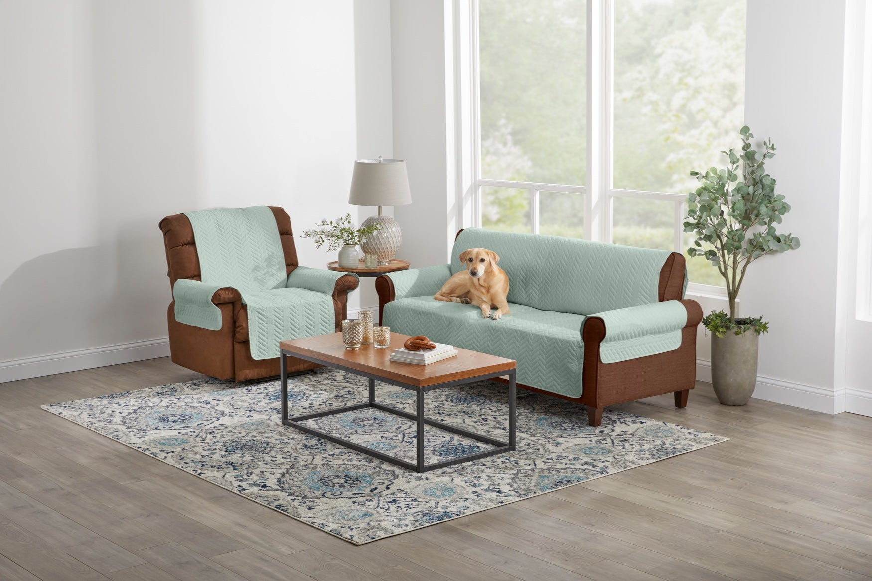 Loveseat Herringbone Pet Protector image number 1