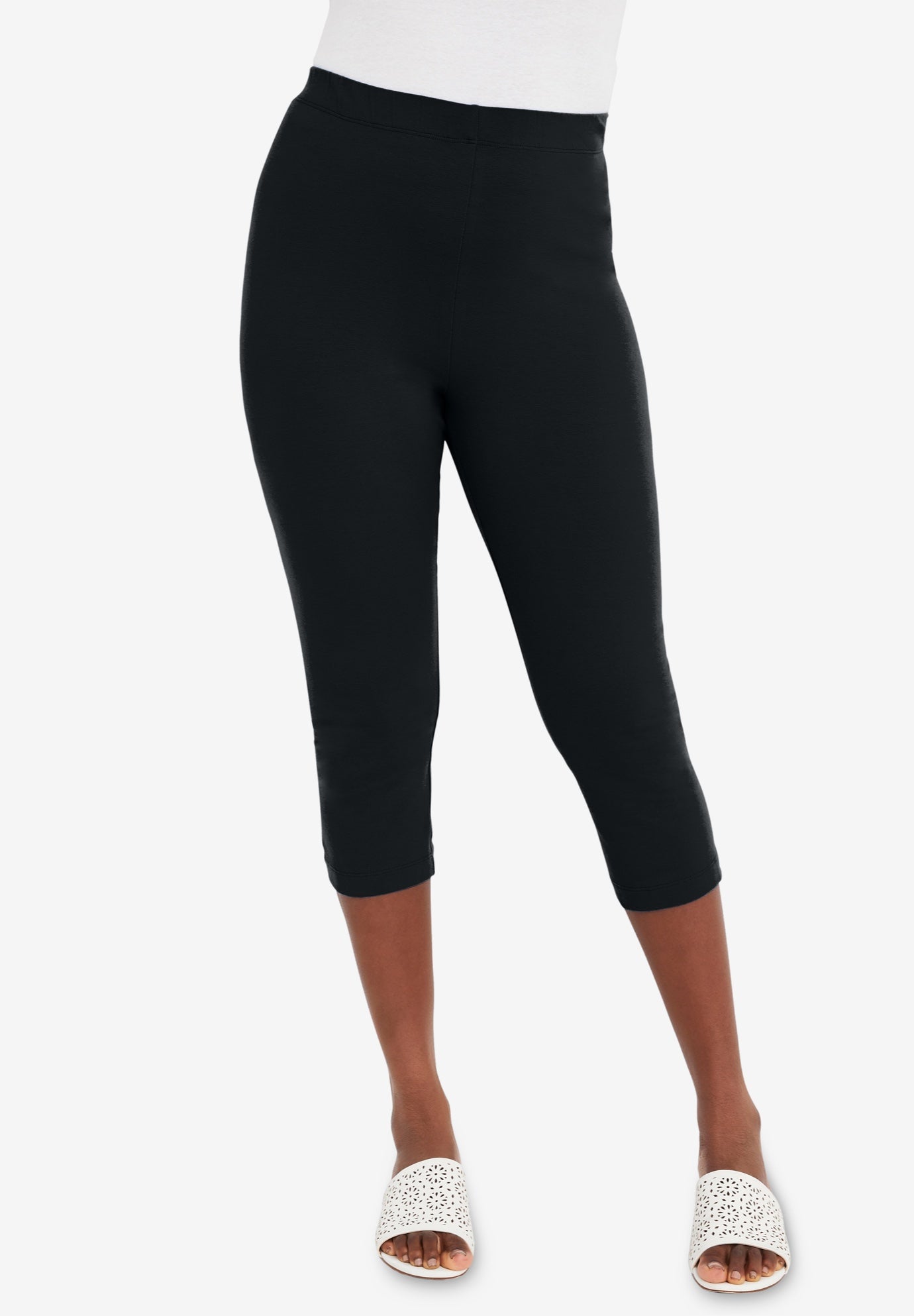 Everyday Stretch Cotton Capri Legging image number 0