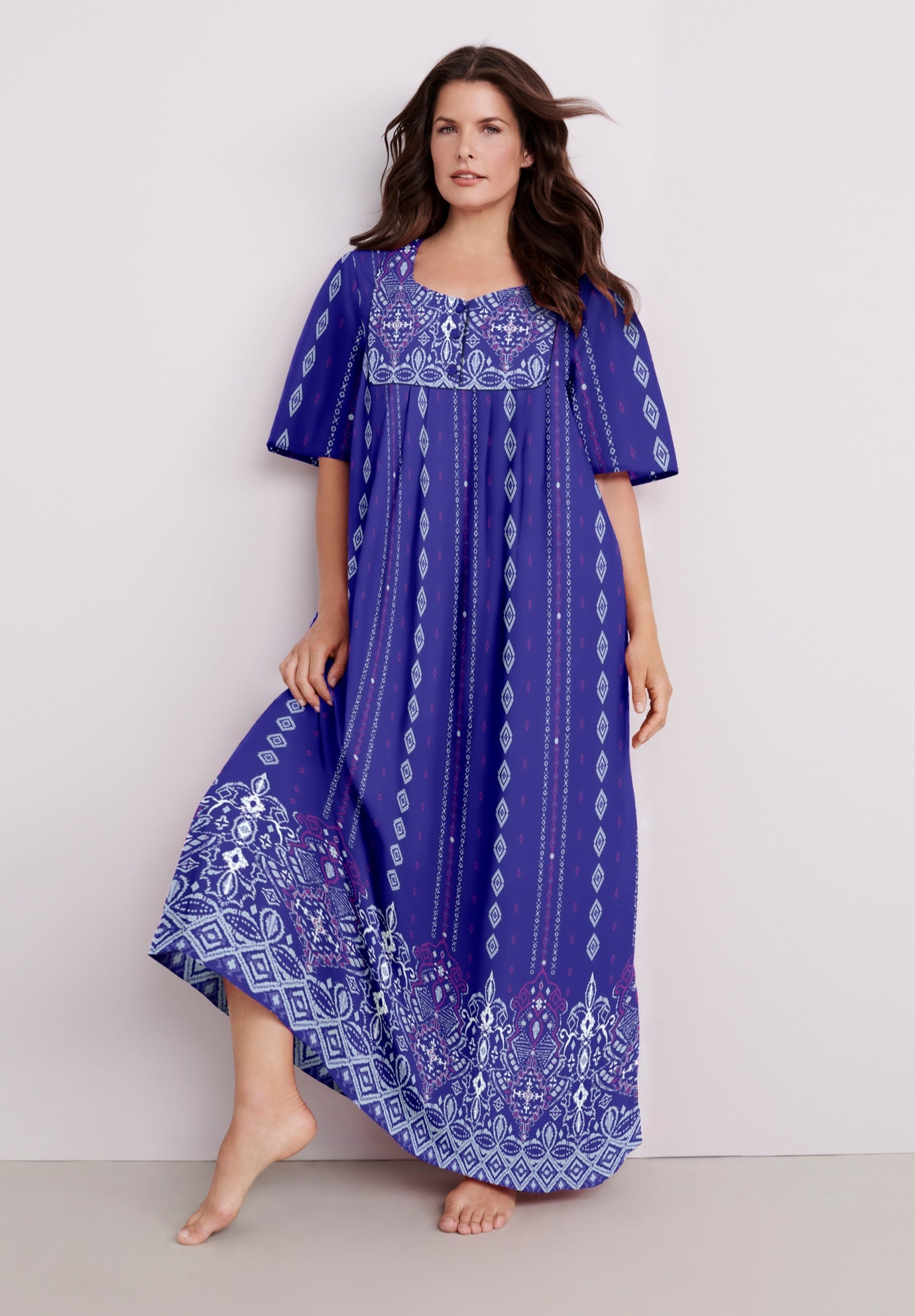 Bib-Front Short Sleeve Maxi Lounger image number 0