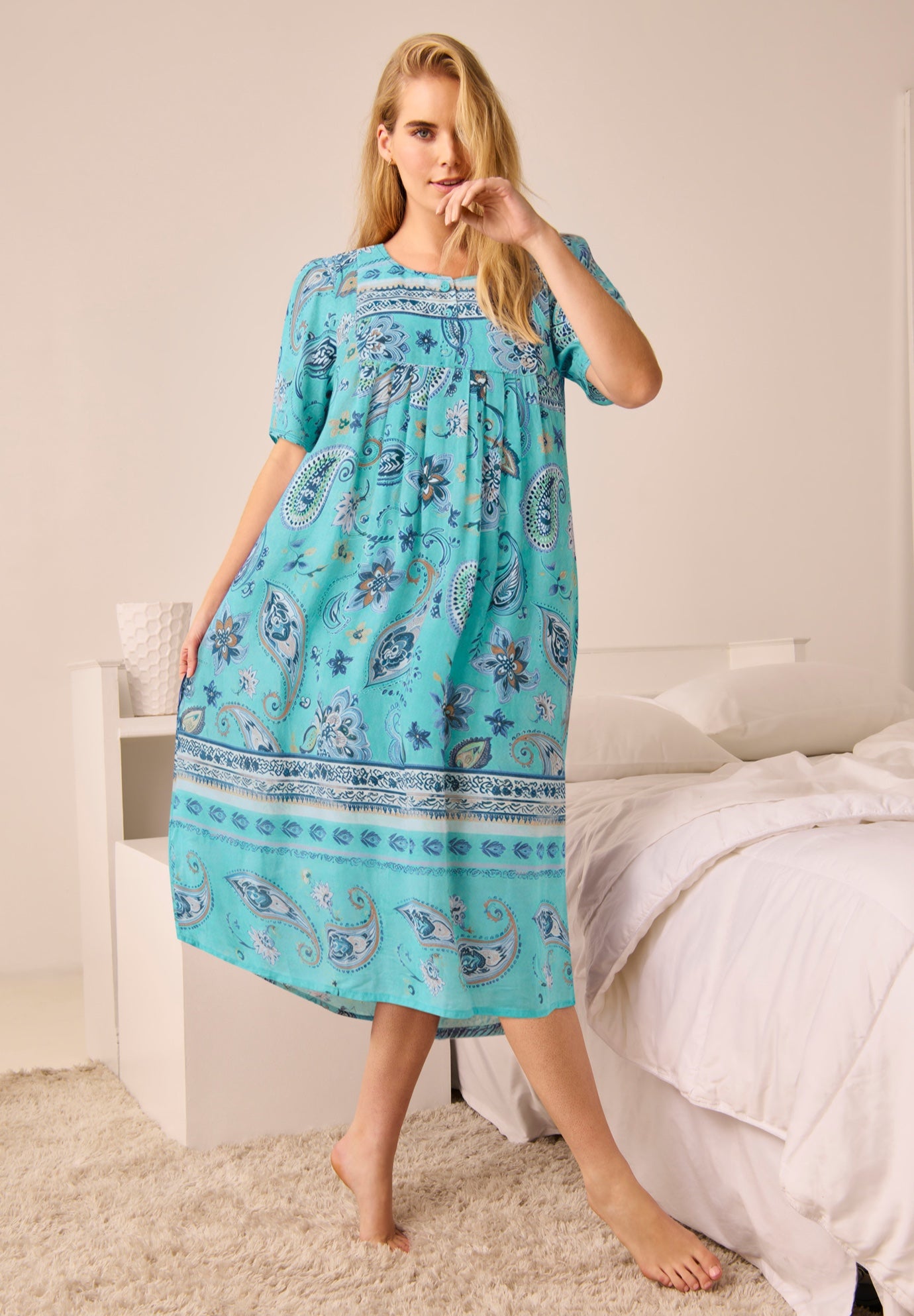 Mixed Print Short Lounger image number 3