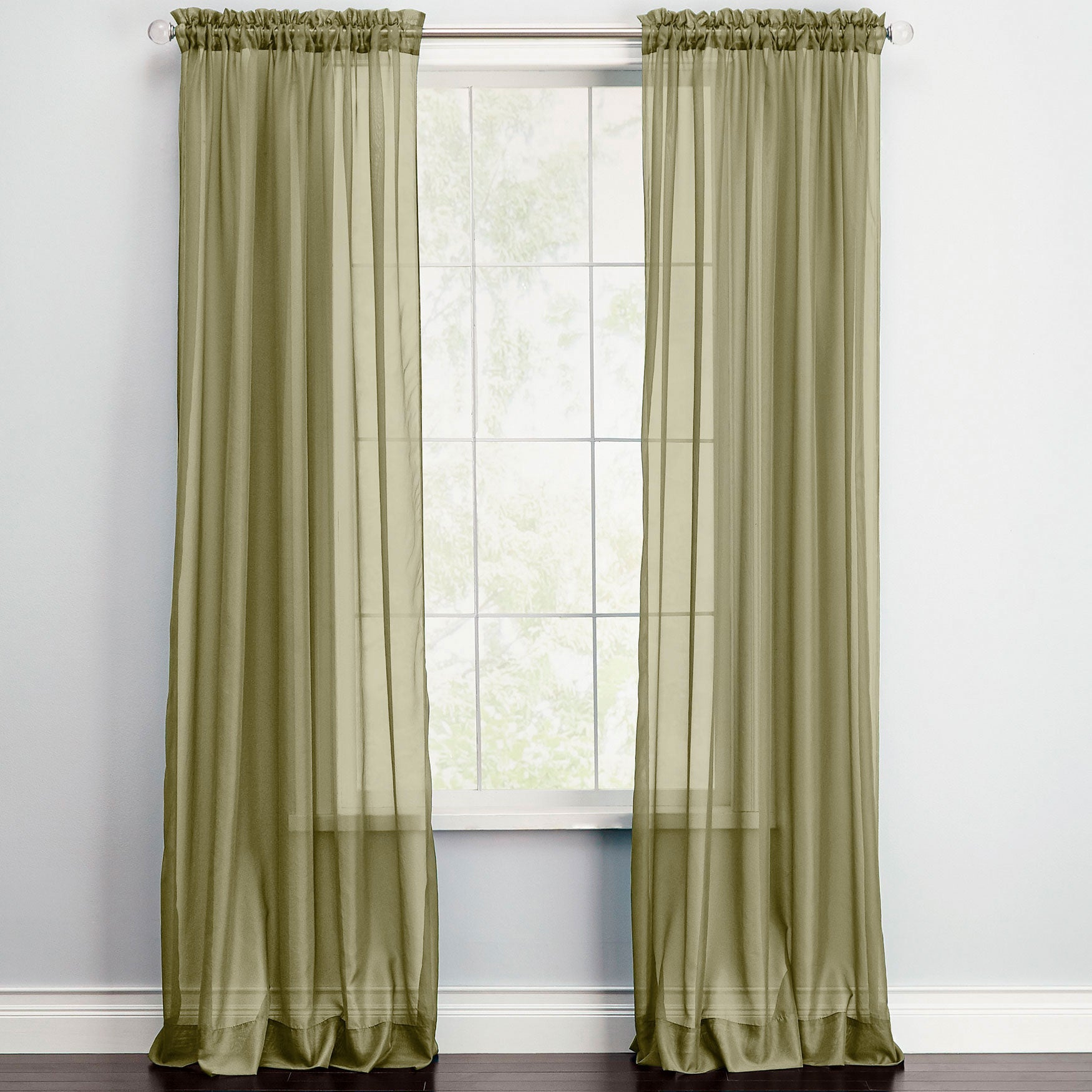 BH Studio Sheer Voile Rod-Pocket Panels, Set of 2 image number 0