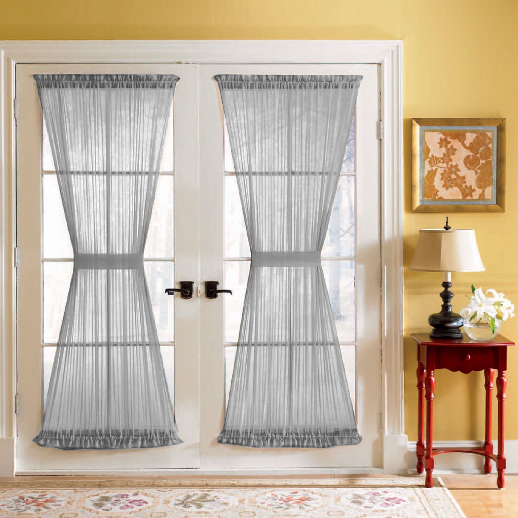 BH Studio Sheer Voile Door Panel With Tiebacks image number 0