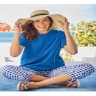 Waffle Thermal Satin Trim Tee image number null