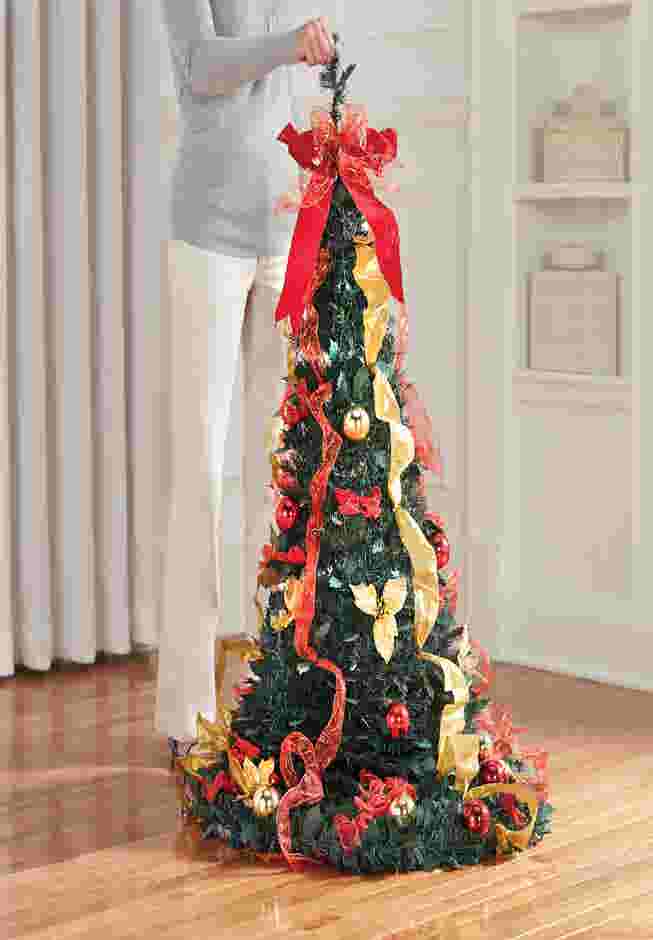 Fully Decorated Pre-Lit 4½' Pop-Up Christmas Tree image number 1