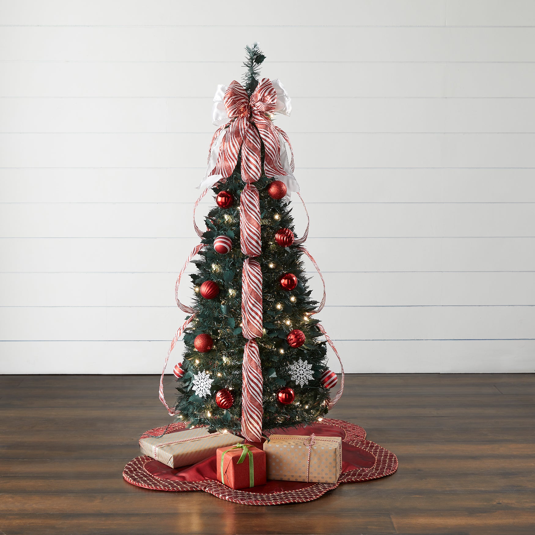 Fully Decorated Pre-Lit 4&frac12; Ft. Pop-Up Christmas Tree image number 0