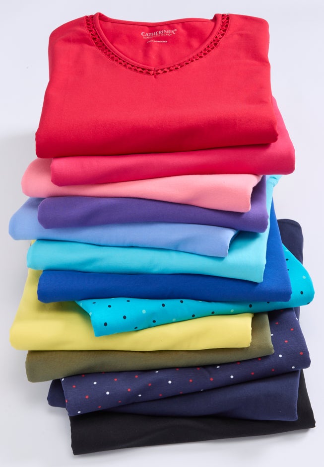 Suprema&reg; Crochet V-Neck Tee image number 3