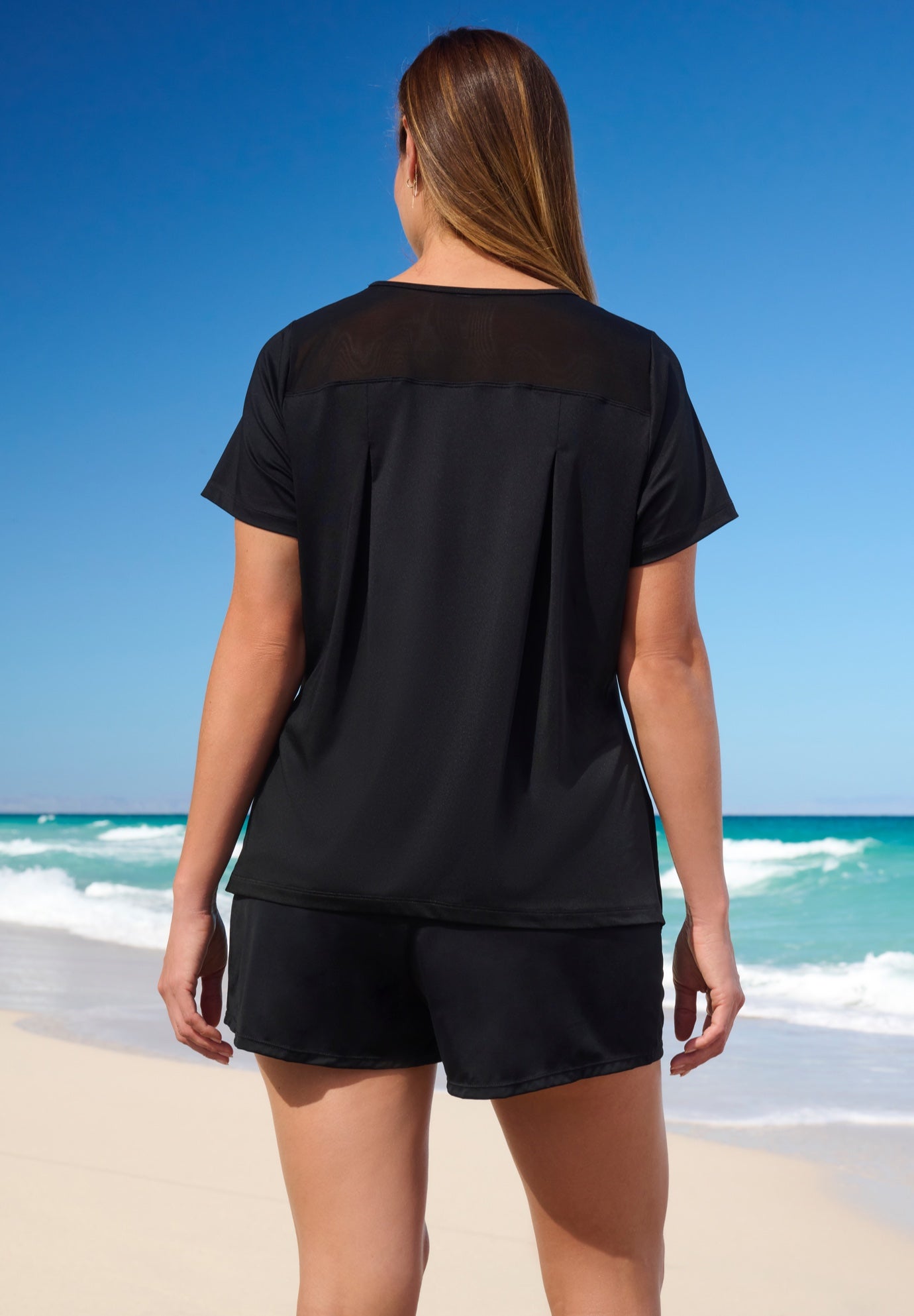 Mesh Yoke Swim Tee image number 1