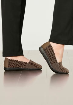The Bethany Stretch Woven Slip On Flat