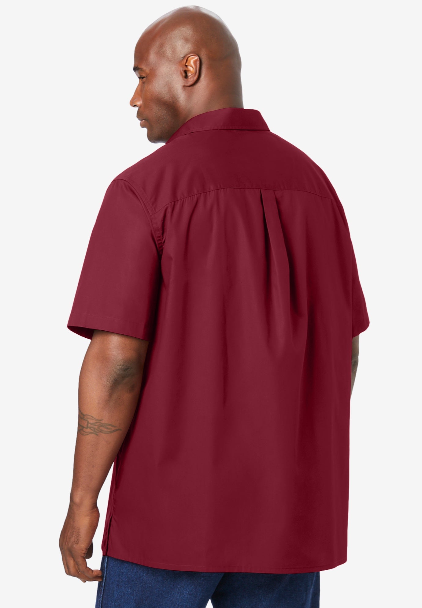 Solid Wrinkle-Resistant Short Sleeve Button Down image number 1