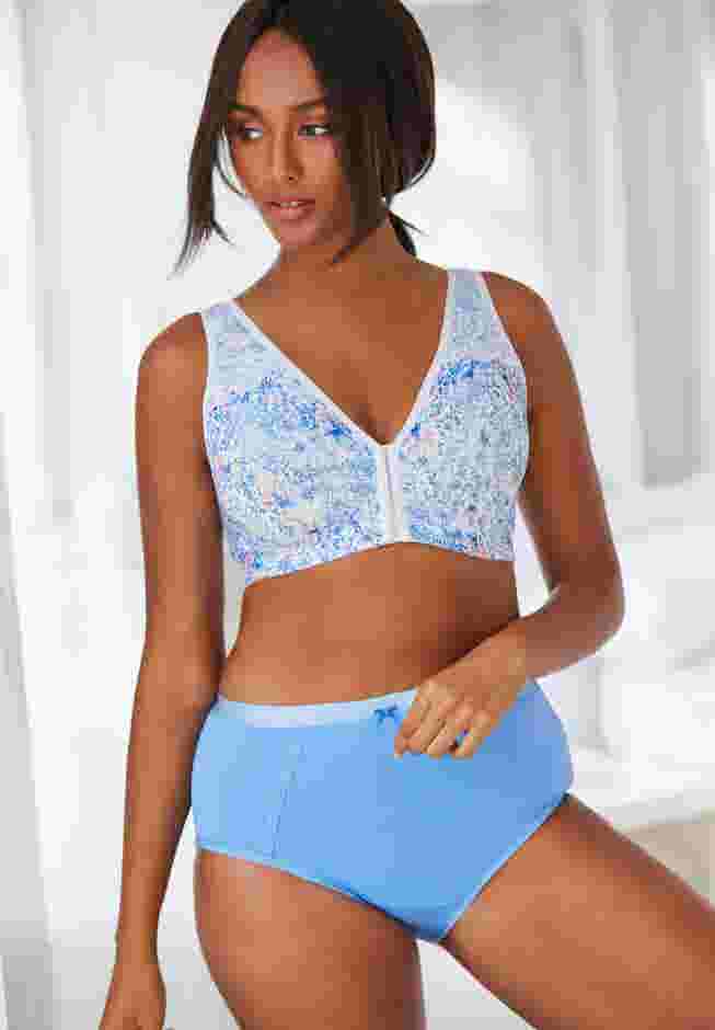Wireless Front-Close Cotton Comfort Bra image number 2