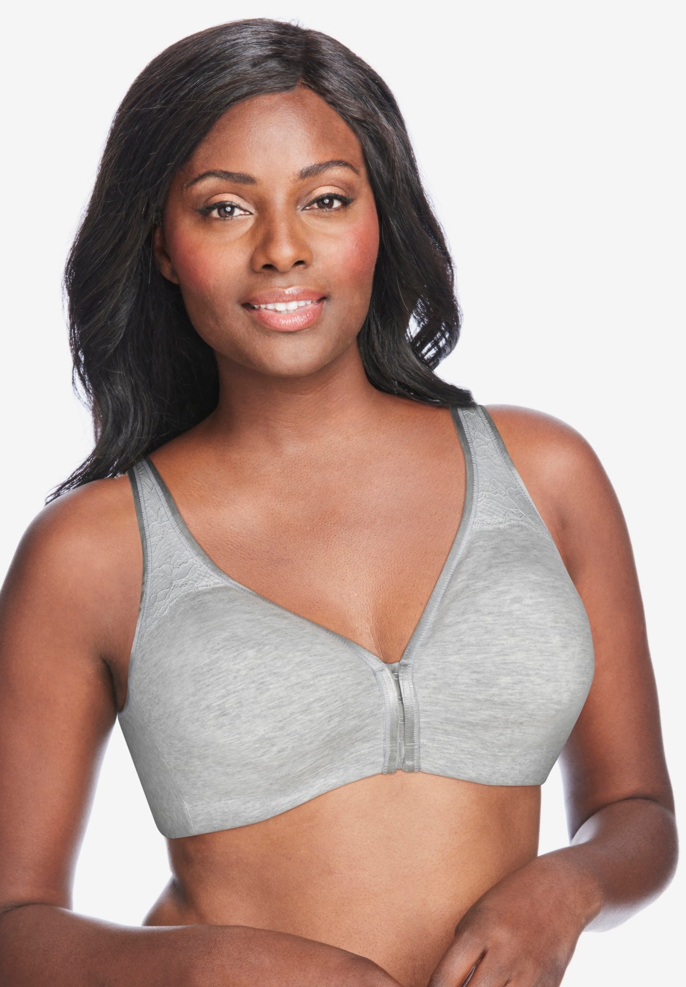 Wireless Front-Close Cotton Comfort Bra image number 0