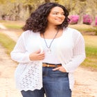 Mixed Stitch Pointelle Cardigan image number null