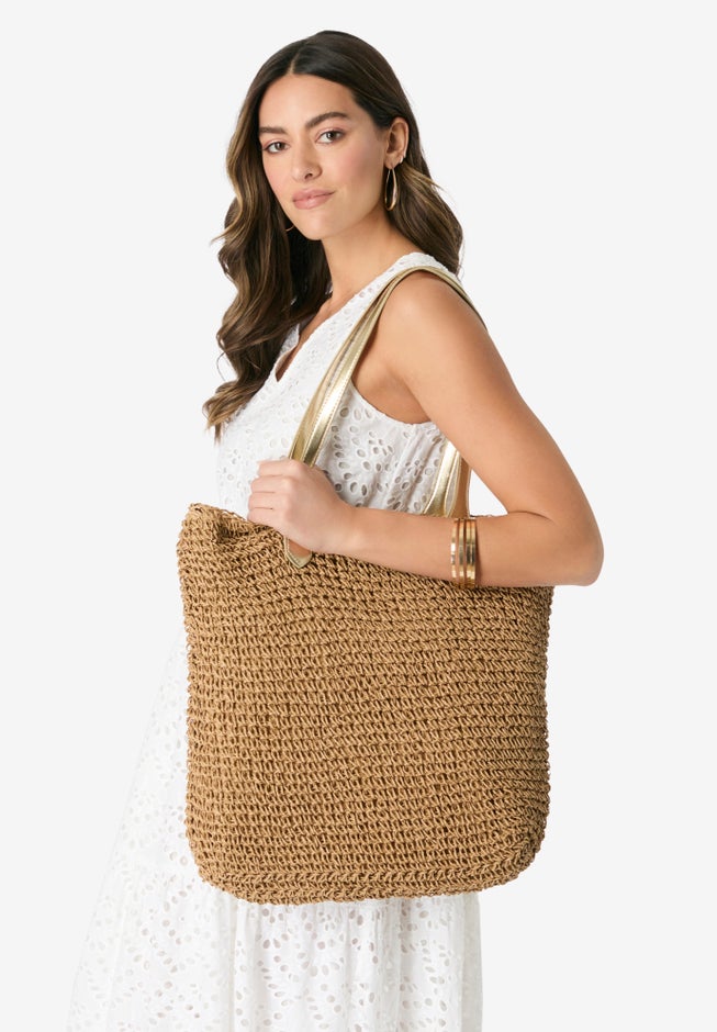 Straw Tote Bag image number null