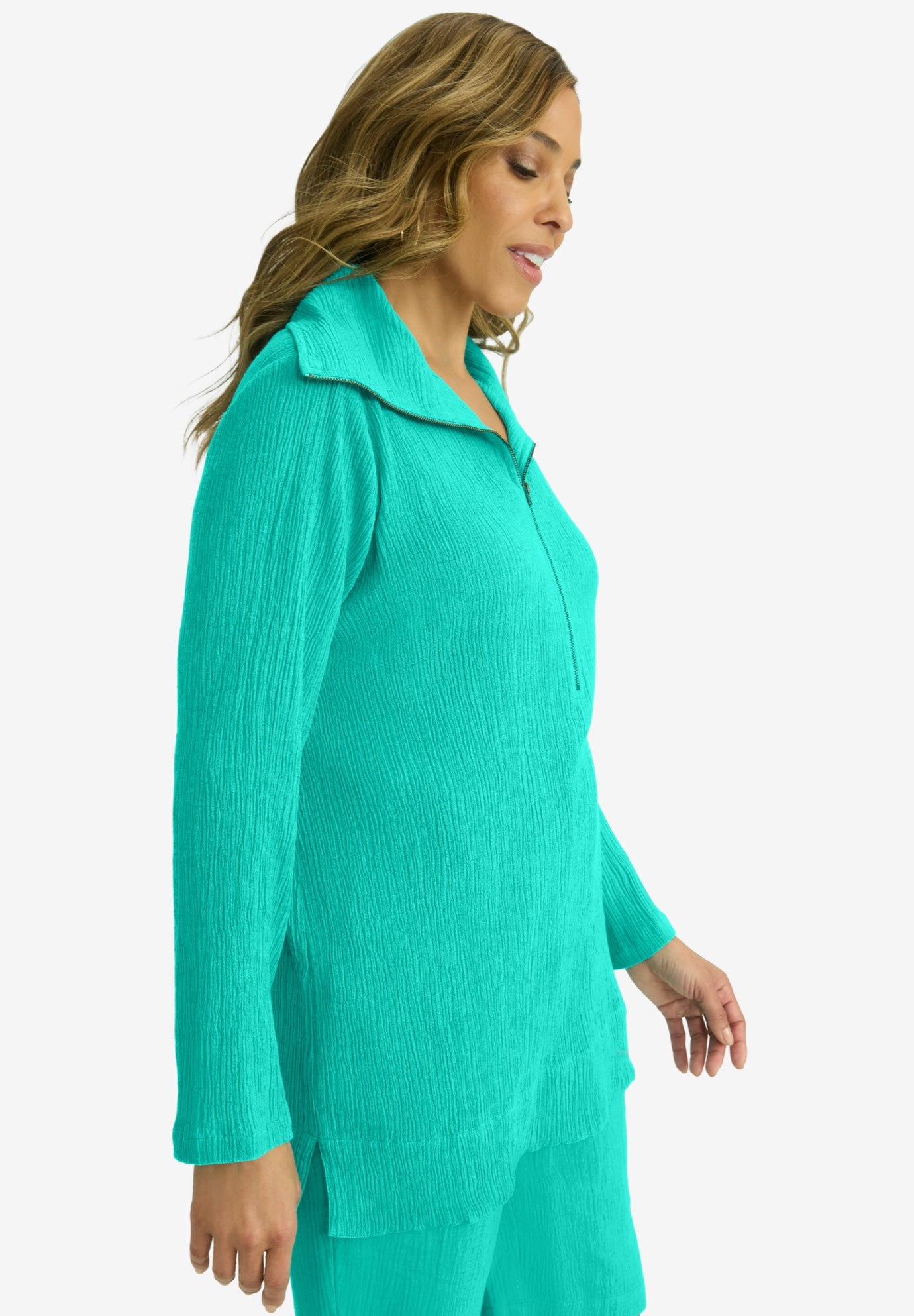 Gauze Half-Zip Tunic image number 1