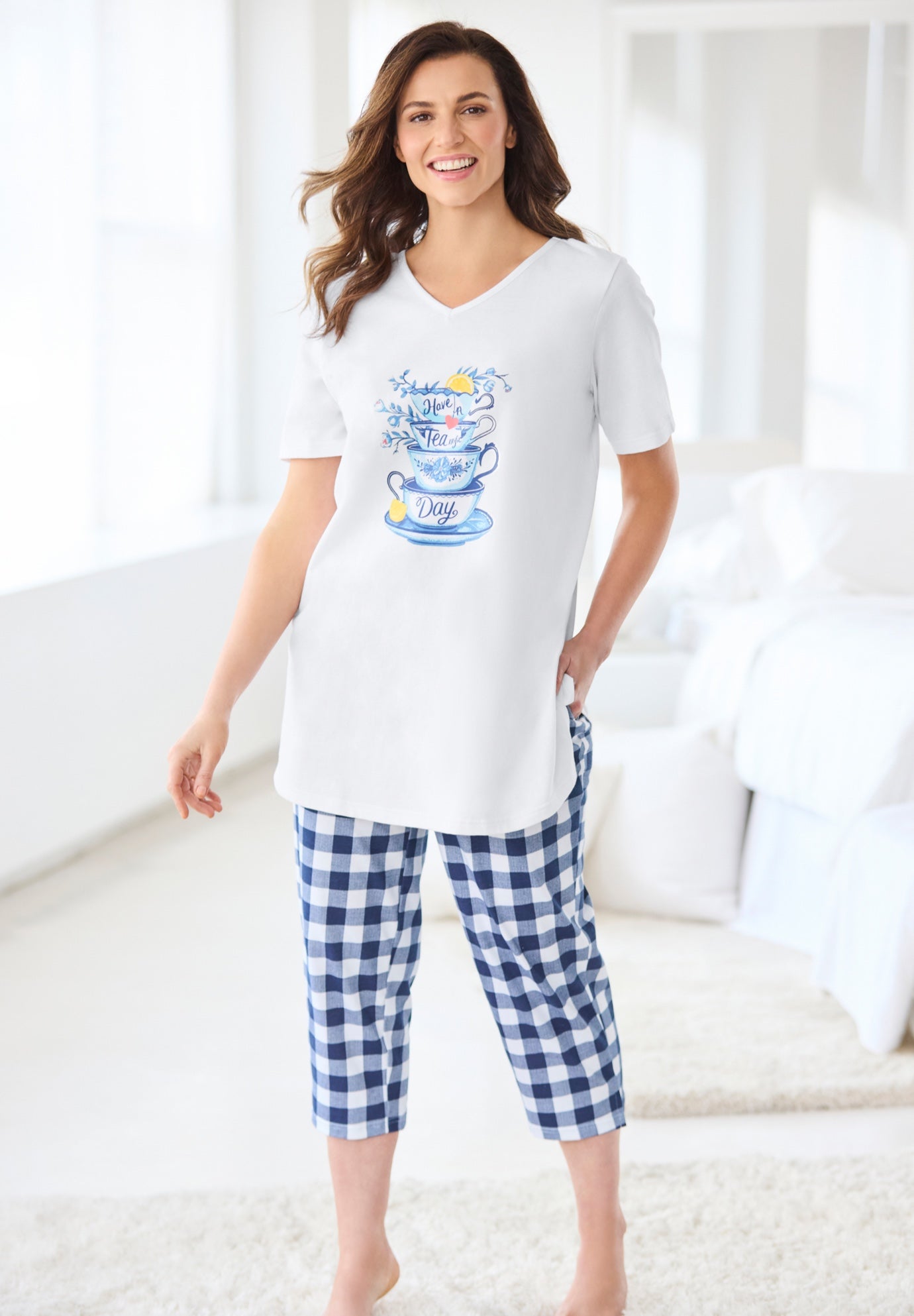 Only Necessities® Capri Pajamas image number 1