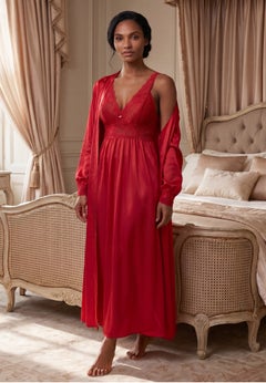 Amoureuse&reg; Peignoir 2-Piece Tricot Gown & Robe