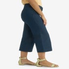 Classic Cotton Denim Wide Leg Crop Jean image number null