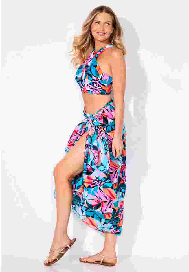 Lightweight Adjustable Sarong Wrap Skirt Cover Up image number 2