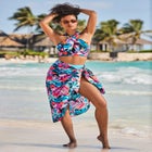 Lightweight Adjustable Sarong Wrap Skirt Cover Up image number null