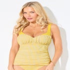 Sweetheart Shirred Tankini Top image number null